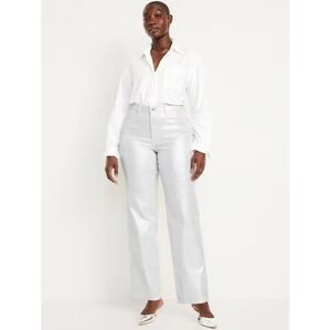 Old Navy Silver Shine Hi-Rise OG Loose Jeans- 18